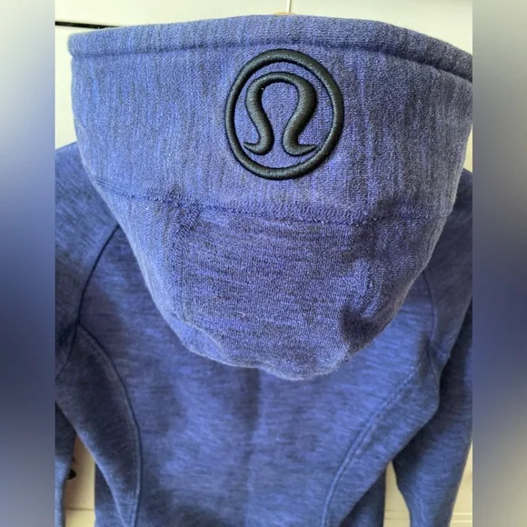 Lululemon Athletica Scuba Full Zip Hoodie Purple Sz 4 Hoody Sweater Embroidered - Picture 4 of 8